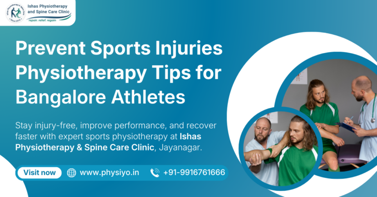 Dr Mahesh G providing sports injury prevention physiotherapy tips at Ishas Physiotherapy in Jayanagar Bangalore